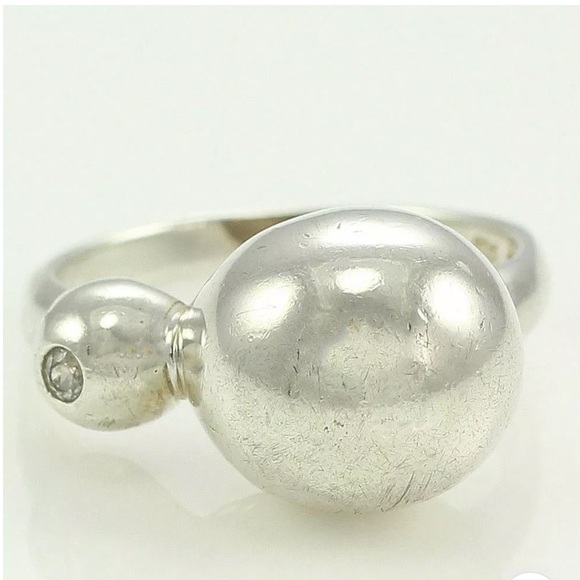 Silpada Vintage Rare Sterling Silver CZ Dome Ring - Picture 11 of 11